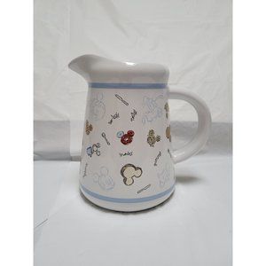 DISNEY STORE Snack Time Pitcher - 8" Tall Mickey Minnie Goofy Donald  - New
